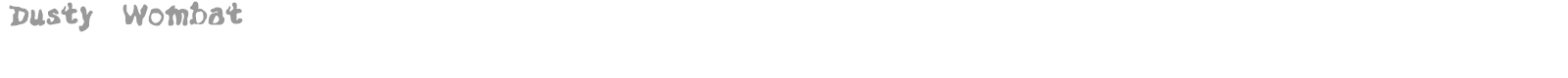 Dusty Wombat font preview